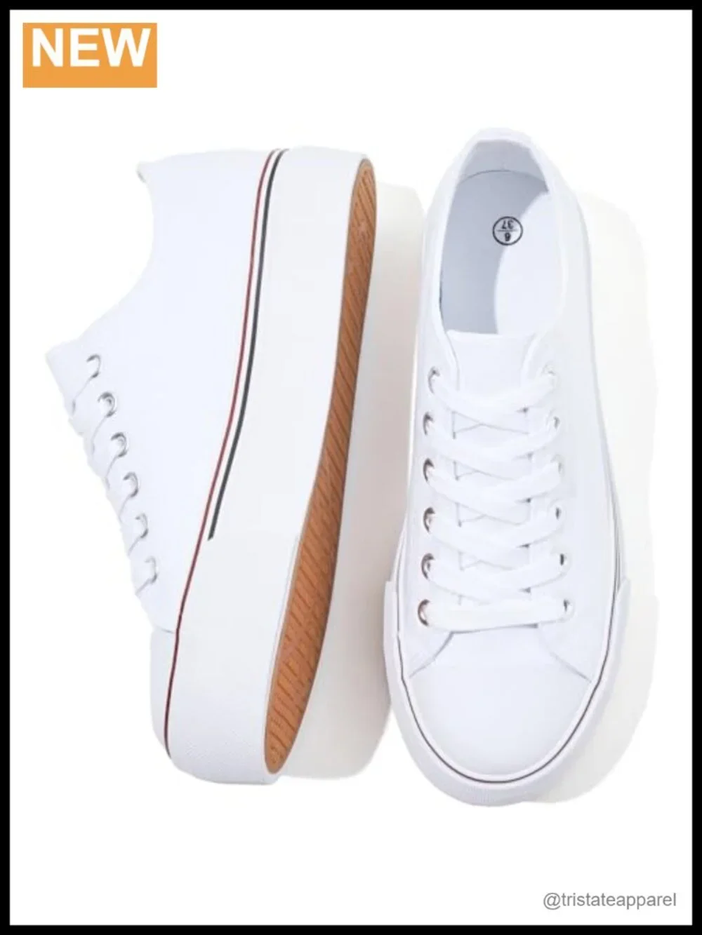 Women's Canvas Platform Sneakers - Breathable Lace-Up Walking Shoes